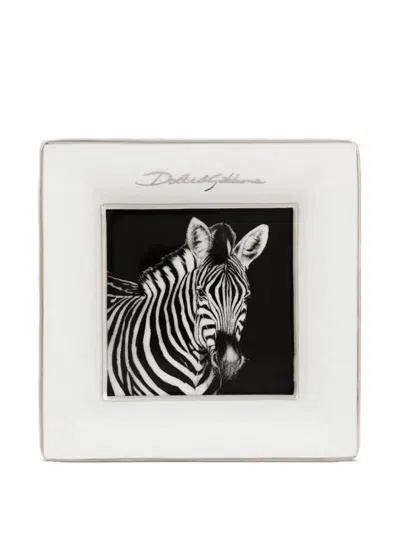 Dolce & Gabbana Zebra-print Set Of Three Trays In Black