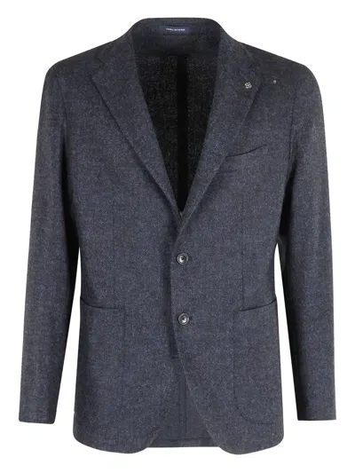 Tagliatore Montecarlo Lana Cotone Spinato Fuso In Blue