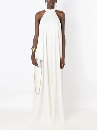 Lethicia Bronstein Bly Halterneck Maxi Dress In White