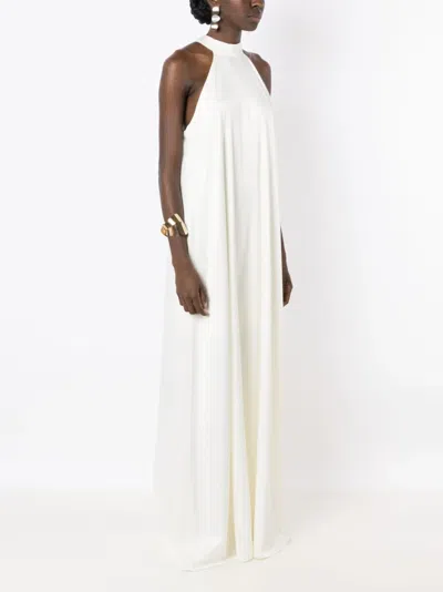 Lethicia Bronstein Bly Halterneck Maxi Dress In White