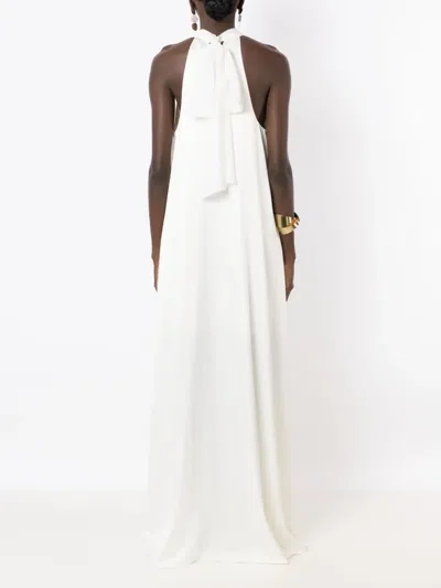 Lethicia Bronstein Bly Halterneck Maxi Dress In White