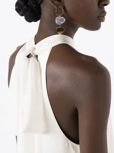 Lethicia Bronstein Bly Halterneck Maxi Dress In White