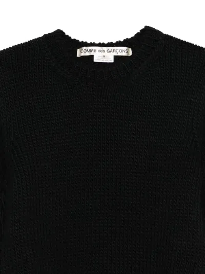 Comme Des Garçons Sleeveless Top Featuring Fringe Detailing In Black