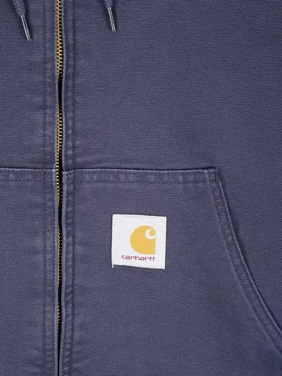 Carhartt Functional Organic Cotton Jacket With Structured Silhouette In Purple