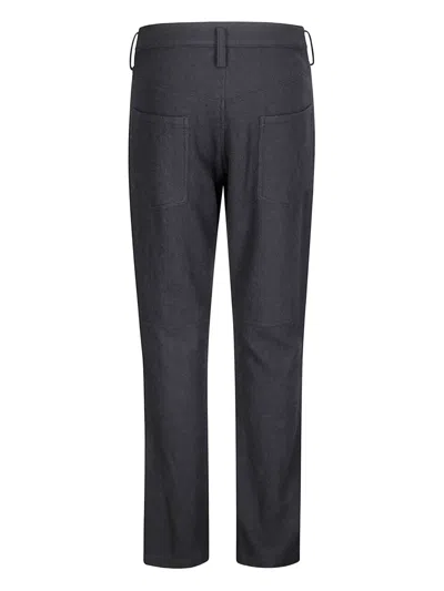Yohji Yamamoto Gathered Knee Pants With Tailored Fit And Structured Silhouette In Gray