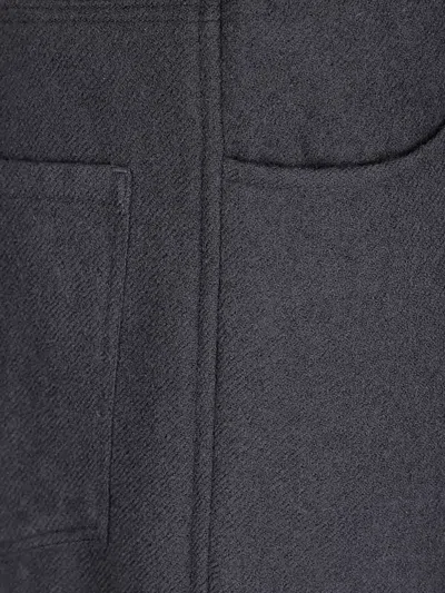 Yohji Yamamoto Gathered Knee Pants With Tailored Fit And Structured Silhouette In Gray