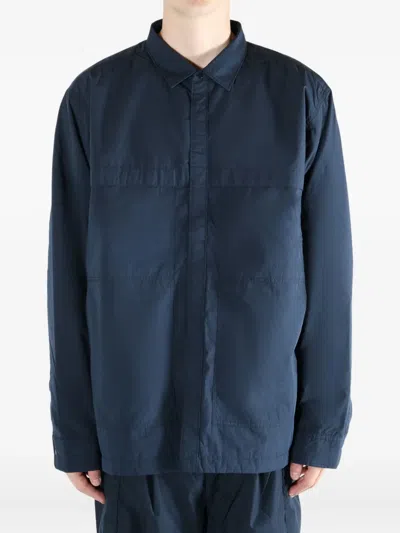 Nanamica Waterproof Shirt Jacket In Blue