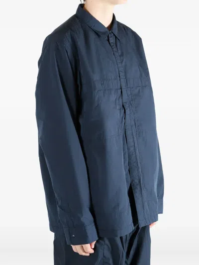 Nanamica Waterproof Shirt Jacket In Blue
