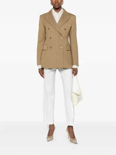P.a.r.o.s.h Double-breasted Blazer In Brown