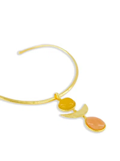 Sylvia Toledano Sunset Geometric-pendent Necklace In Gold