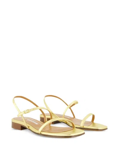 Emme Parsons Hope Square-toe Ankle-strap Sandals In Yellow