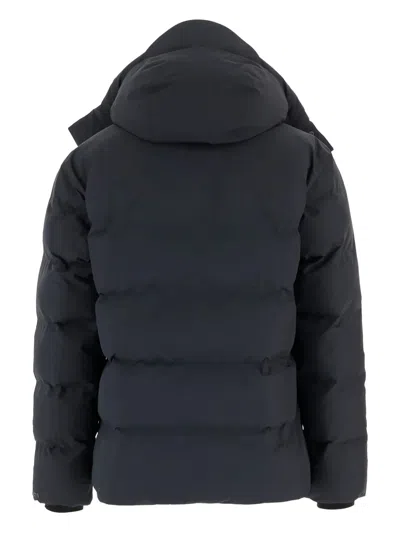 Save The Duck Padded Jacket With Hood And Multiple Pockets In Blue