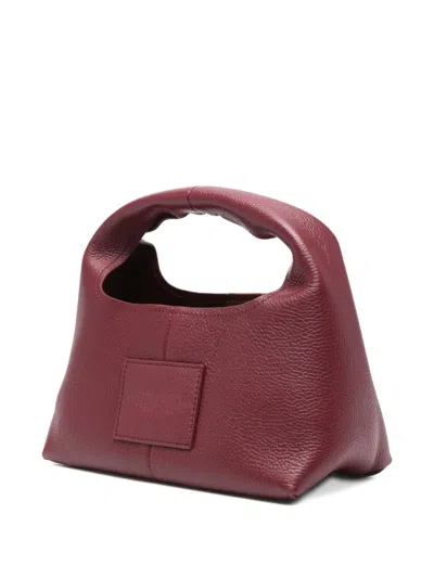 Marc Jacobs The Mini Sack Bag In Cherry Leather In Burgundy