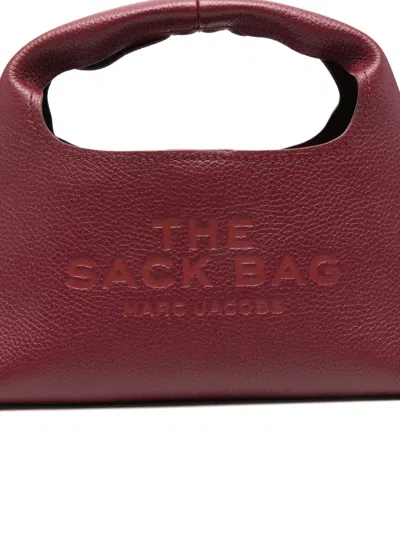 Marc Jacobs The Mini Sack Bag In Cherry Leather In Burgundy