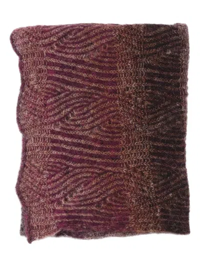 Kangra Cashmere Scarf With Faded Effect In Purple