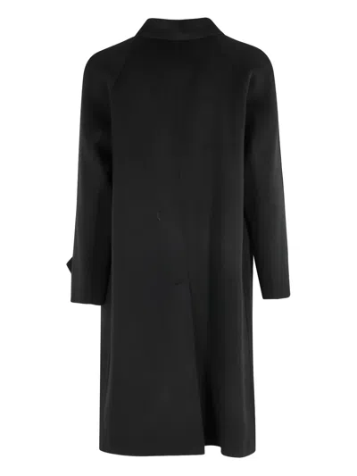 Department Five Single-breasted Wool Coat With Shirt Collar And Button Closure In Black