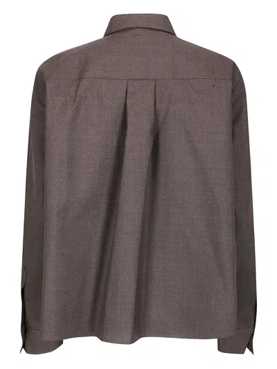 Sacai Suiting X Sequin Embroidery Shirt In Multi