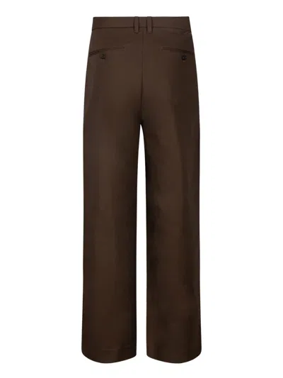 Selected Button Zip Trousers In Blue