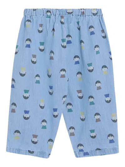 Bobo Choses Patterned Trousers In Blue