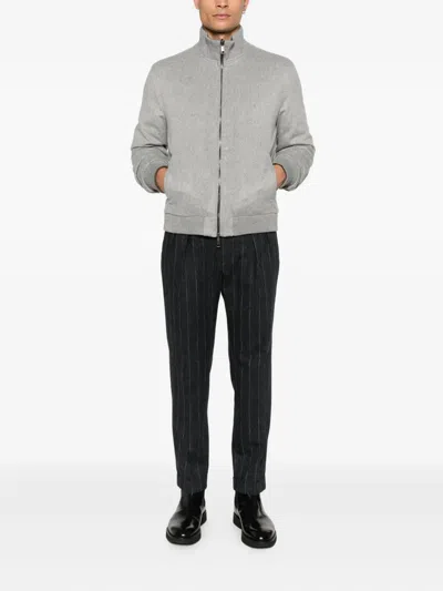 Bruno Manetti Reversible Zip-up Bomber Jacket In Animal Print