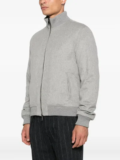 Bruno Manetti Reversible Zip-up Bomber Jacket In Animal Print