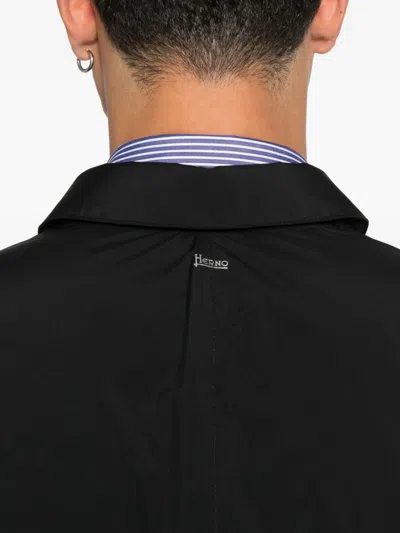 Herno Waterproof Coat In Black