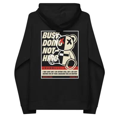 Anchor & Crew Black Four Busy Doing Nothing Editions Organic Cotton Hoodie - Women In Black