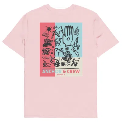 Anchor & Crew Cotton Pink One Moon Safari Editions Organic Cotton T-shirt - Men In Pink