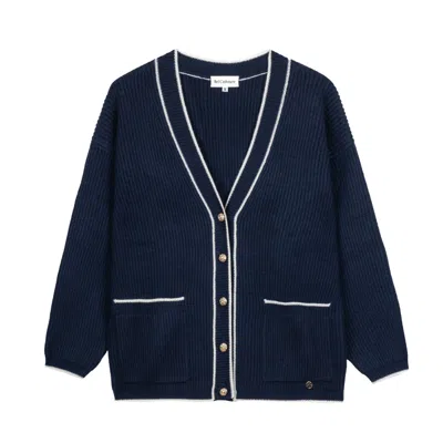 Bel Cashmere Women's Blue Luisa Cardigan In Blue
