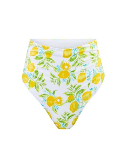 Adore Me Shelby Swimwear High Waist Bikini Bottom In White