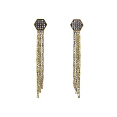 Vicstonenyc Fine Jewelry Women's Gold Hexa Han Dangling Earrings In Gold