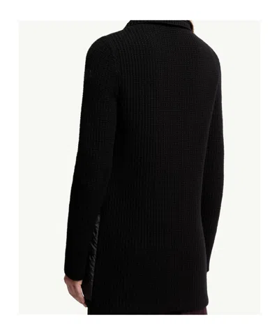 Moncler Double-breasted Wool And Cashmere-blend And Quilted Shell Down Cardigan. In Black