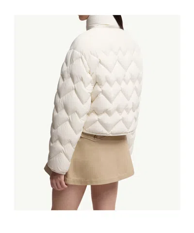 Moncler Senevee Heart-quilted Short Down Jacket In White