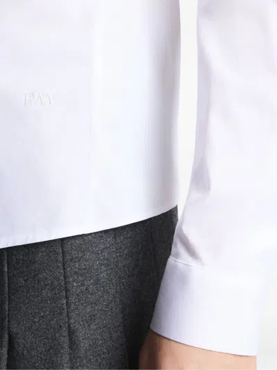Fay Button-up Shirt In White