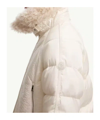 Moncler Rubrouk Teddy-trimmed Short Down Jacket In White