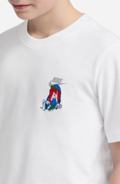 Nike Kids' Skater Boxy Graphic T-shirt In White