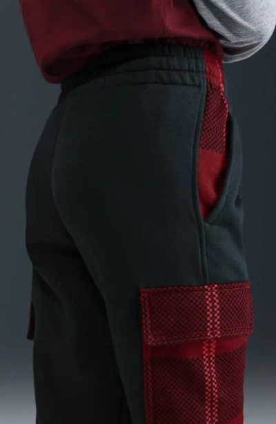 Nike Kids' Club Fleece Cargo Joggers In Black