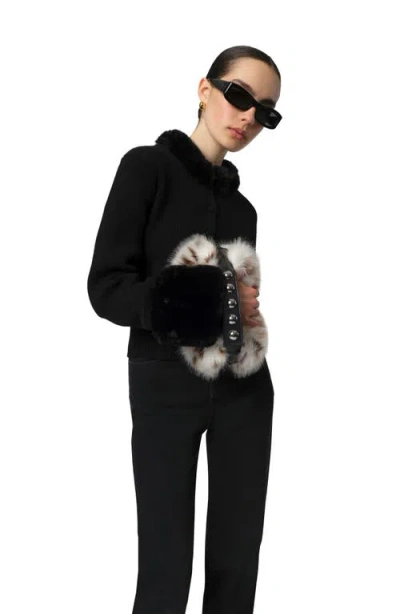 Apparis Rosa Cardigan In Black