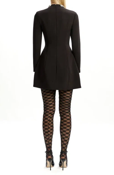 Bardot Women's Delphi Embellished Long-sleeve Mini Dress In Black