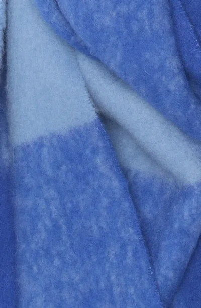 Nordstrom Colorblock Wool & Alpaca Blend Fringe Scarf In Blue