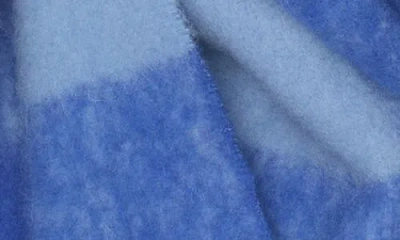 Nordstrom Colorblock Wool & Alpaca Blend Fringe Scarf In Blue