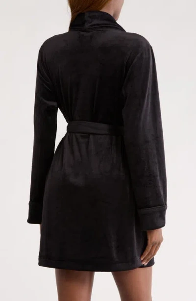 Nordstrom Luxe Velour Robe In Black