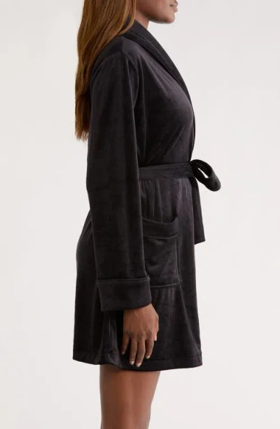 Nordstrom Luxe Velour Robe In Black