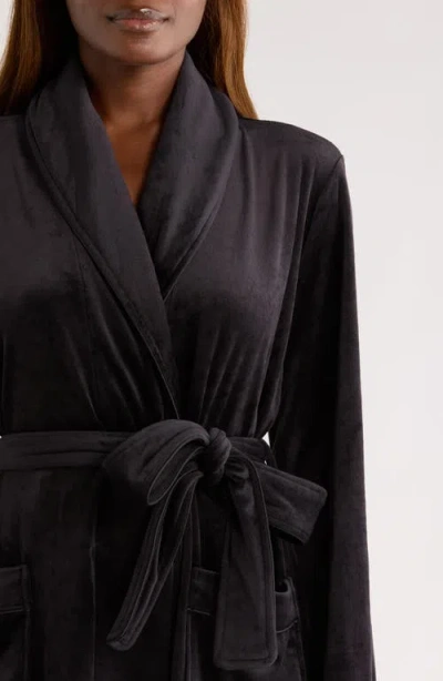 Nordstrom Luxe Velour Robe In Black