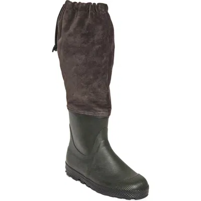 Rier Panelled Velour Rain Boots In Multi