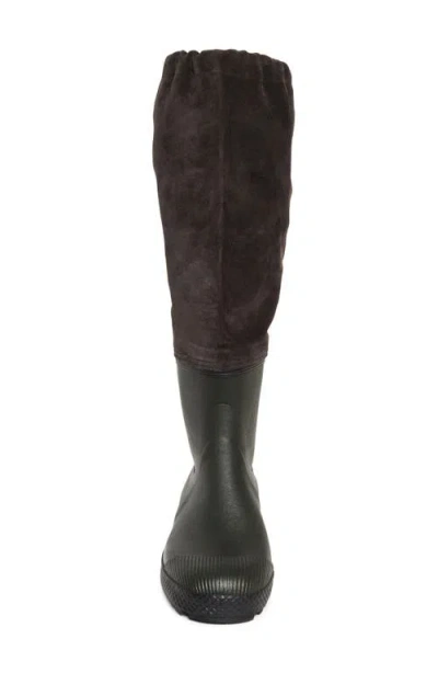 Rier Panelled Velour Rain Boots In Multi