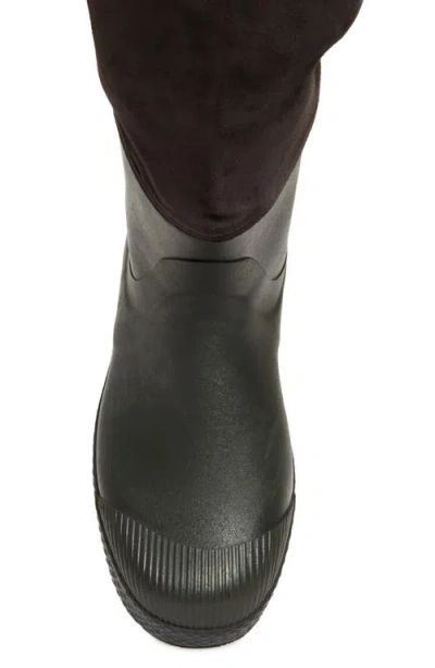 Rier Panelled Velour Rain Boots In Multi