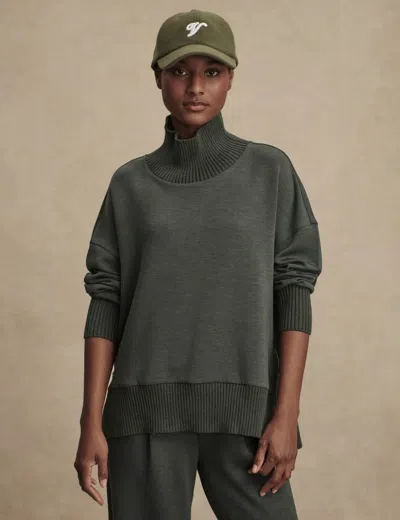 Varley Barker Turtleneck Sweatshirt In Green