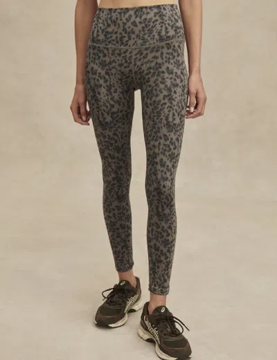 Varley Freesoft Cheetah-print High-rise Leggings In Brown