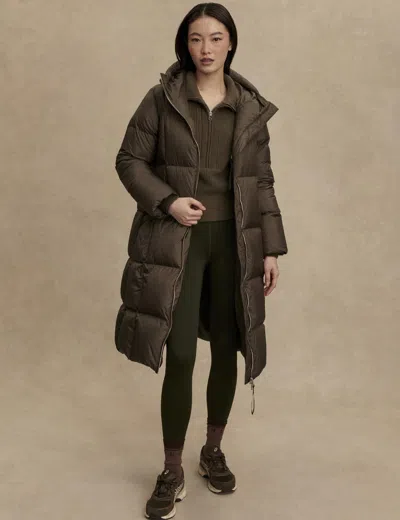 Varley Women's Katya Long Down Puffer In Brown